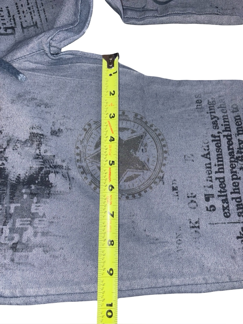 Bella Amore Made in Italy Cropped Graphic Jogger Pants Gray Stretch Size L - Picture 7 of 9
